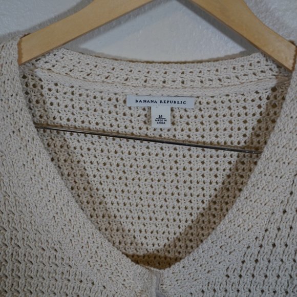 Banana Republic Cream Knit Cardigan - Picture 2 of 3